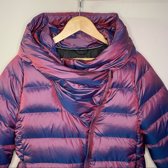New! NIKE Sportswear Down Filled Puffer Jacket Metallic Purple Hip Size Large - Picture 6 of 13